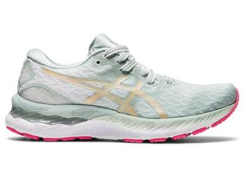 Asics Dam Löparskor GEL-NIMBUS 23 Olivgröna/Guld